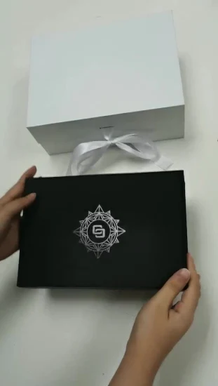 Caja de empaquetado de la ropa de la ropa de la caja de regalo magnética plegable plegable del imán de papel de lujo de encargo